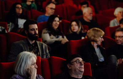 Utrinki s projekcije televizijske trilogije Ljudožerci <em>Foto: Maša Pirc</em>