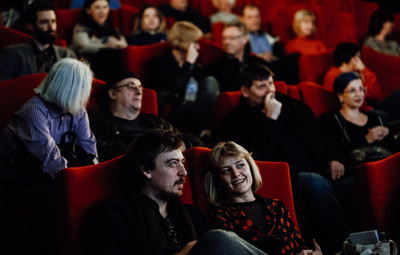 Utrinki s projekcije televizijske trilogije Ljudožerci <em>Foto: Maša Pirc</em>