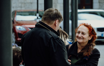 Utrinki s projekcije televizijske trilogije Ljudožerci <em>Foto: Maša Pirc</em>